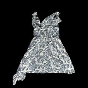 White and Navy dress Top shop size 6